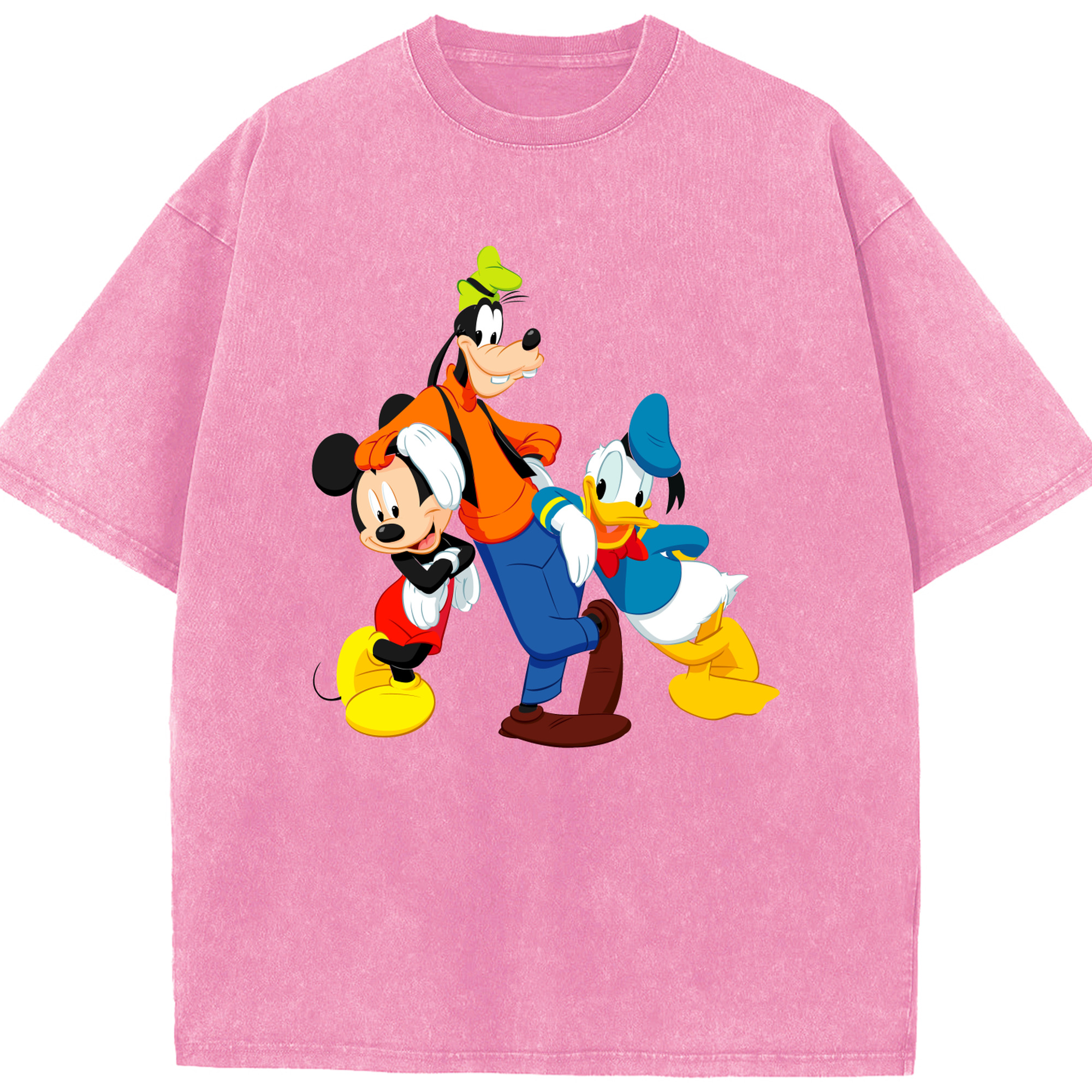 （画像用） ミッキーマウス Mickey Mouse 綿100% ヴィンテージ風 半袖Tシャツ（フロントプリント）